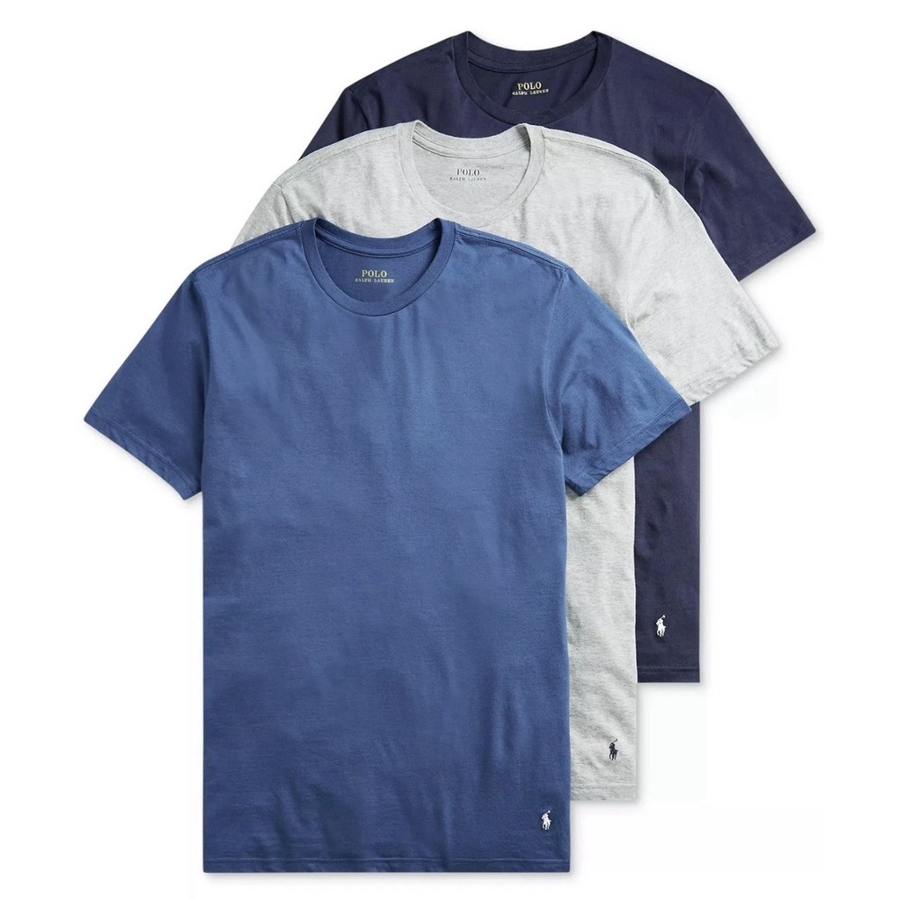 Polo Ralph Lauren Men's SZ Large 3-Pack Classic-Fit Cotton Crew Undershirts NEW
